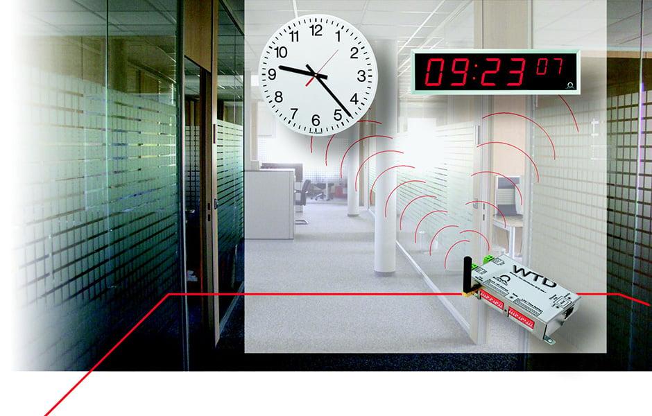 Mobatime-Uhrenanlagen-Zeitverteilung-Wireless-Time-Distribution-WTD