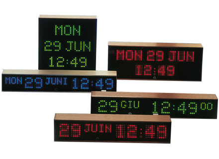 Horloge numérique d'intérieur Mobatime-Horloge à calendrier numérique-pka